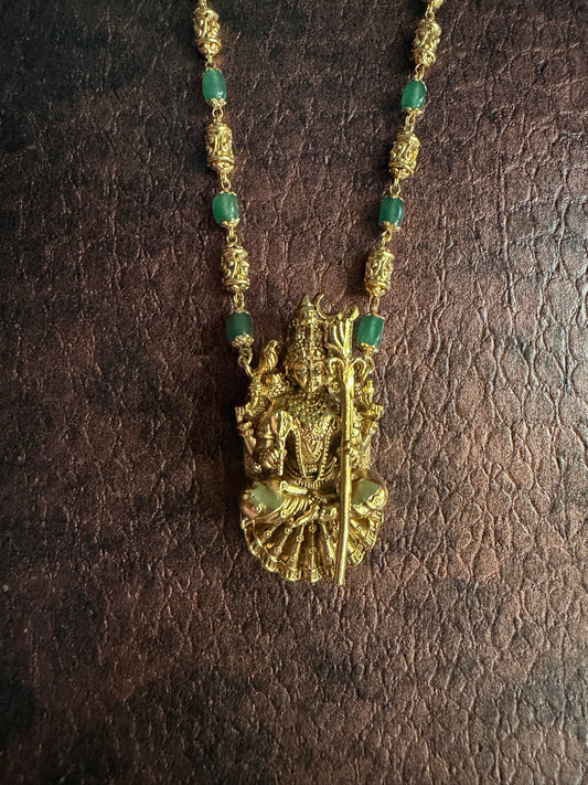 Meenakshi Amman beads chain with earrings
