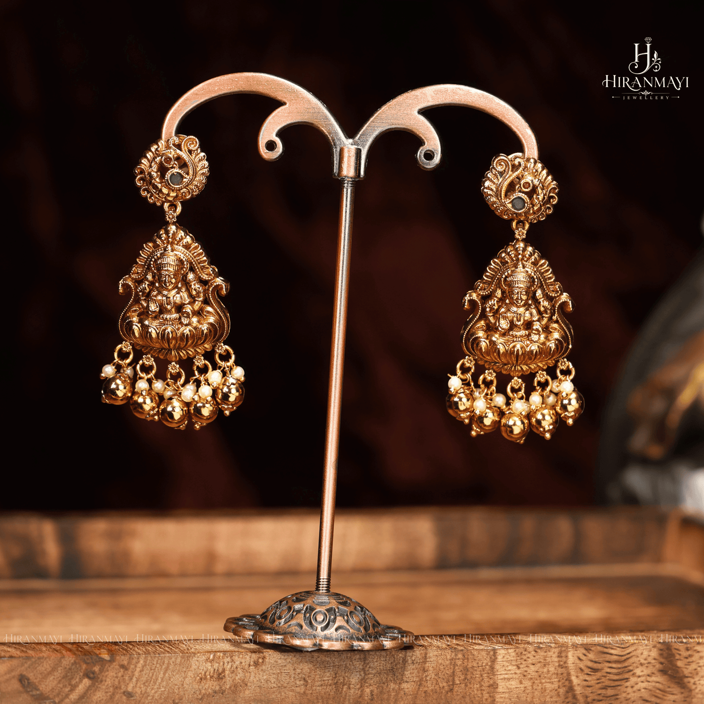 Antique Lakshmi with peacock crafted long haram