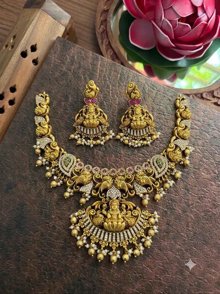 Antique Nakshi necklace with earrings