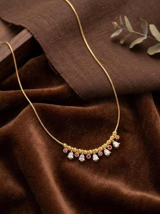 Micro gold plated chain with pendant
