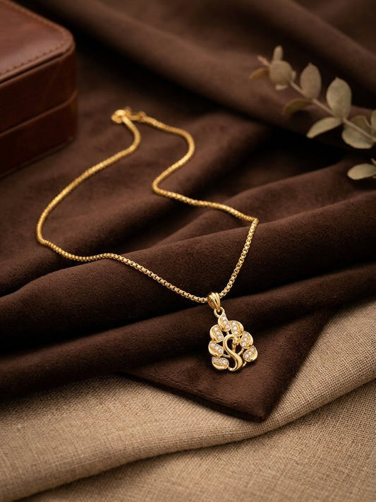 Micro gold plated chain with pendant