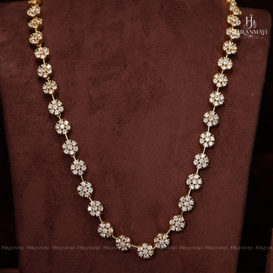 Star stud pattern American diamond long haram