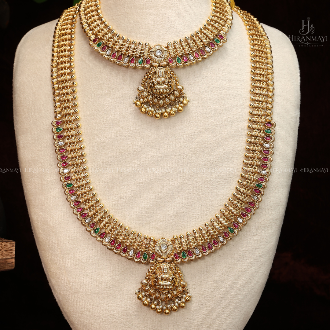 Antique bridal set with premium kemp stones