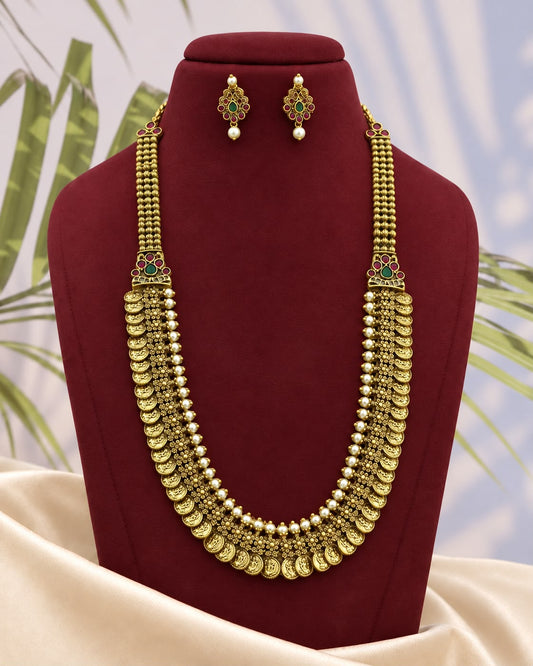 Antique haram with pearl and earrings