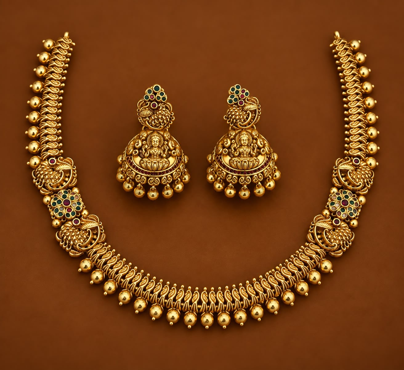 Antique necklace with jumka