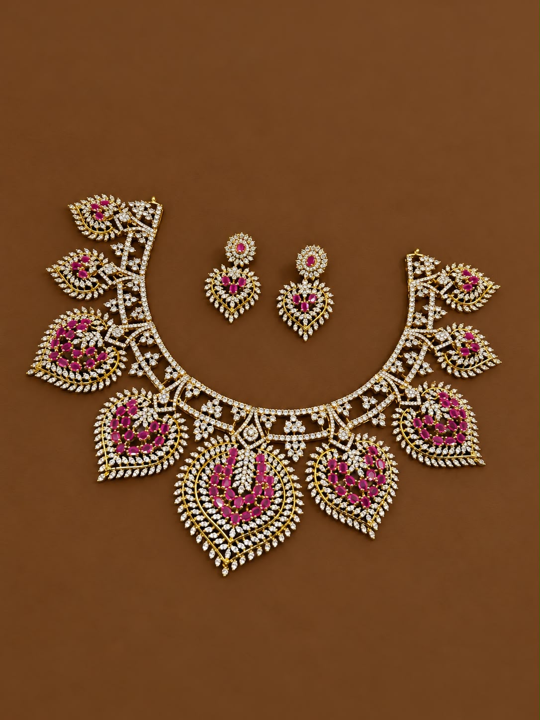 Statement necklace with earrings