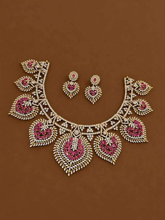 Statement necklace with earrings