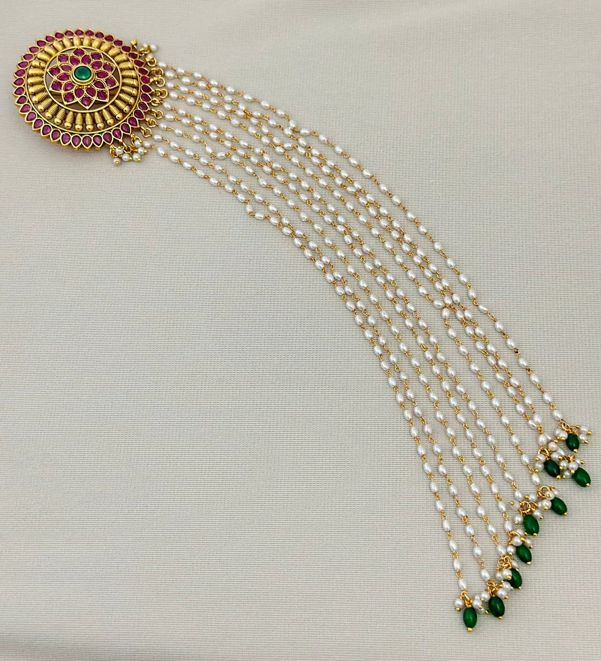 Jadai matti with pearl hanging