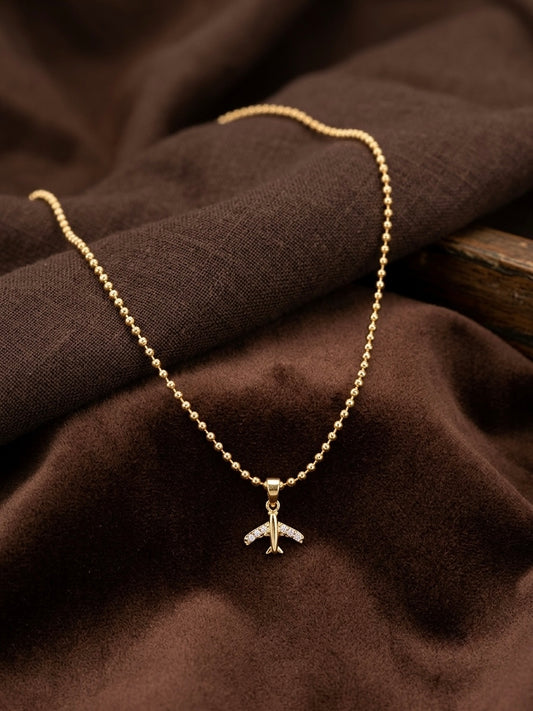 Micro gold plated chain with pendant