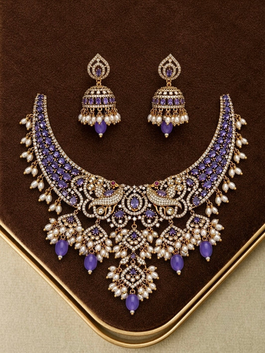 Victorian chocker necklace with jumka