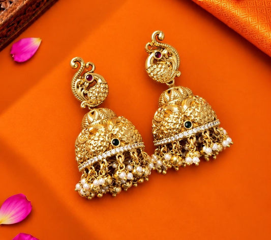 Antique jumka with pearl hanging