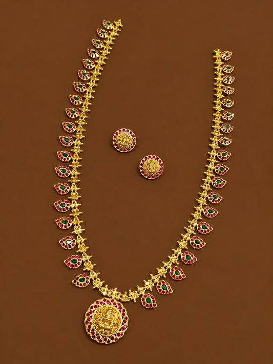 Antique mango necklace with earrings