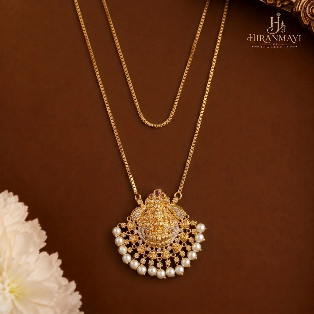 Lakshmi pendant with chain