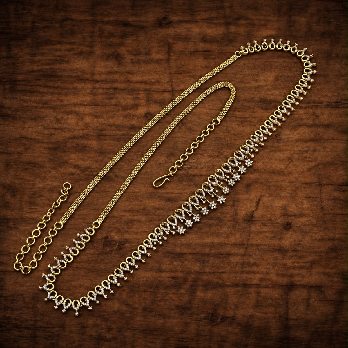White stone hip chain