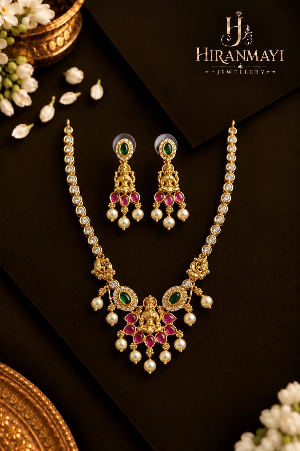 Antique Lakshmi necklace with earrings
