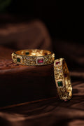 antique ruby emerald cubic Bangles