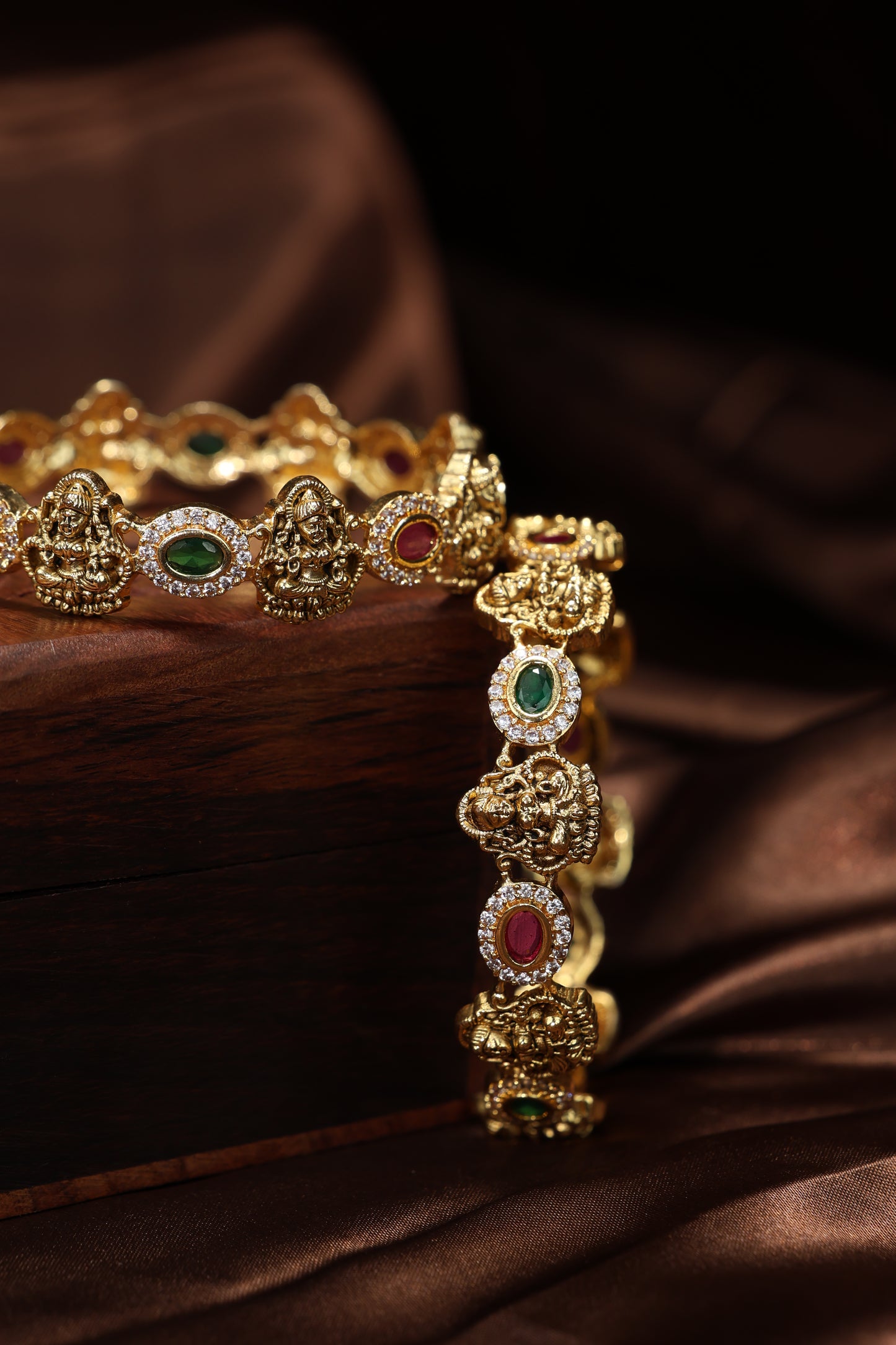 Beautiful Lakshmi motif antique bangles