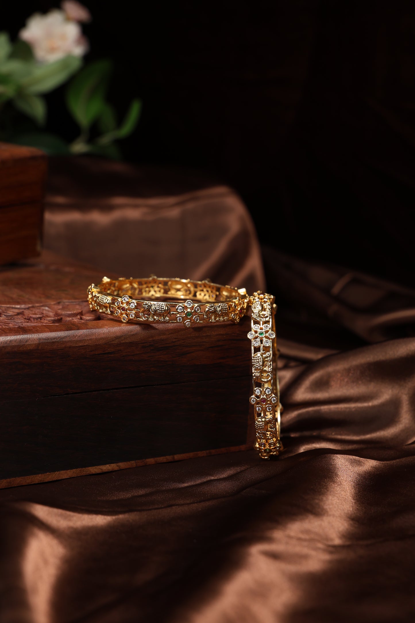 cute elephante mottif with stone bangles