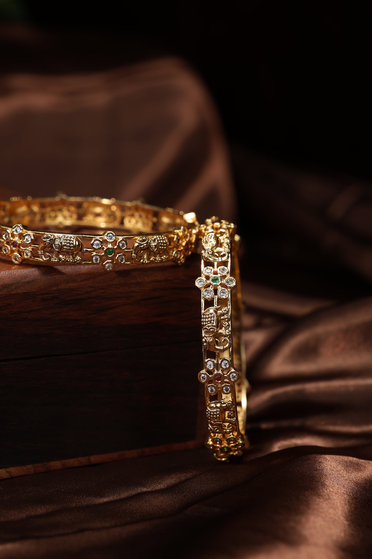 cute elephante mottif with stone bangles