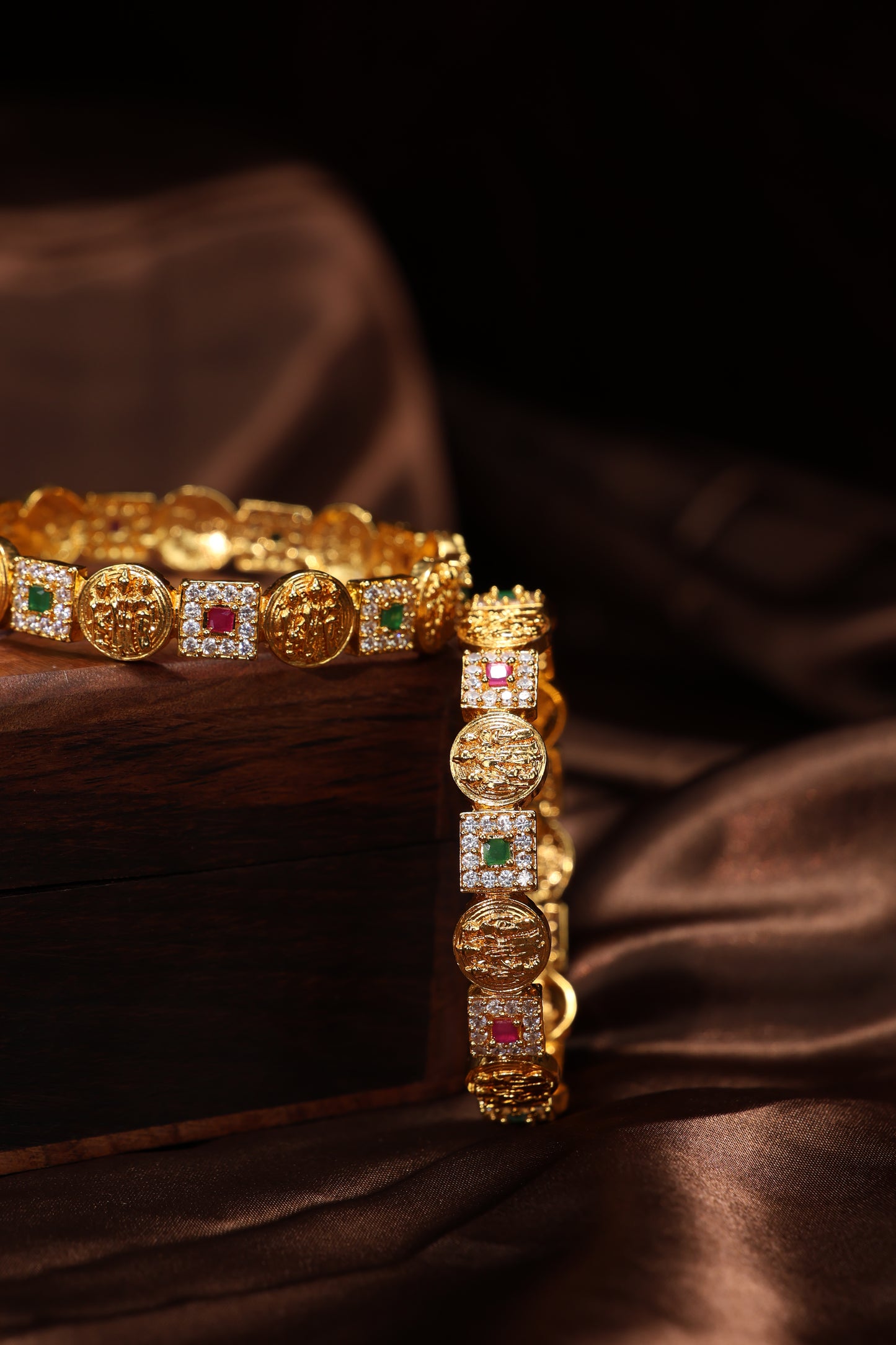 antique coin lakshmi bangles
