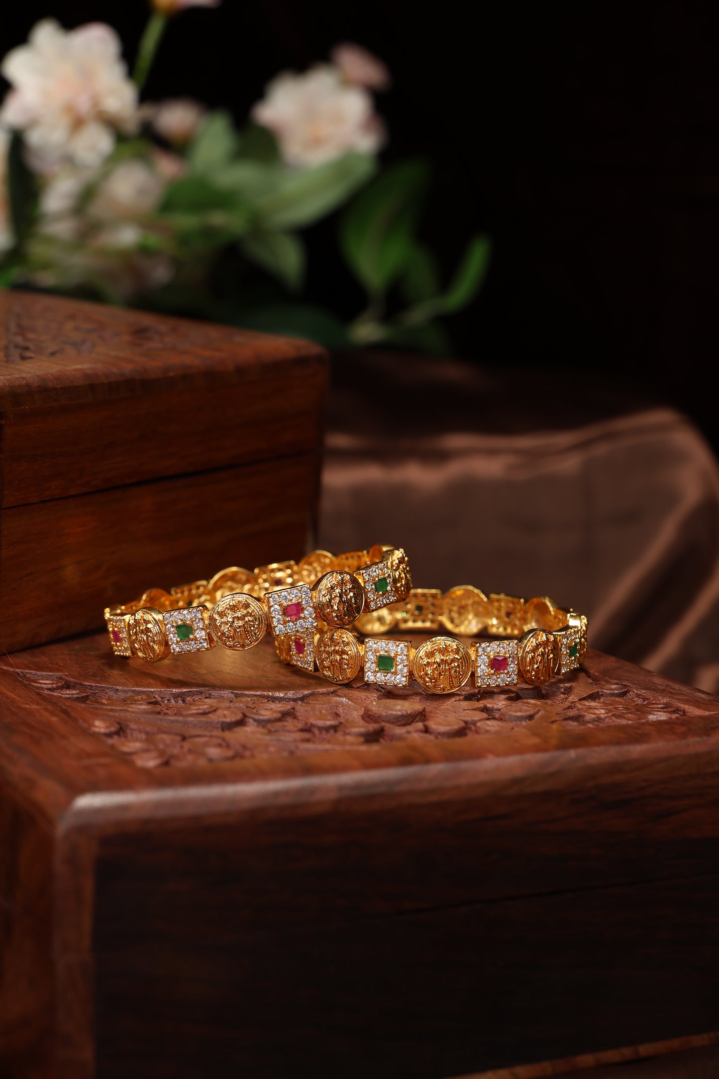 antique coin lakshmi bangles