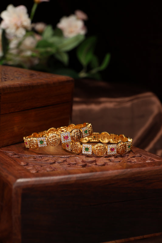 antique coin lakshmi bangles