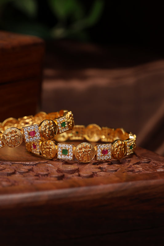 antique coin lakshmi bangles