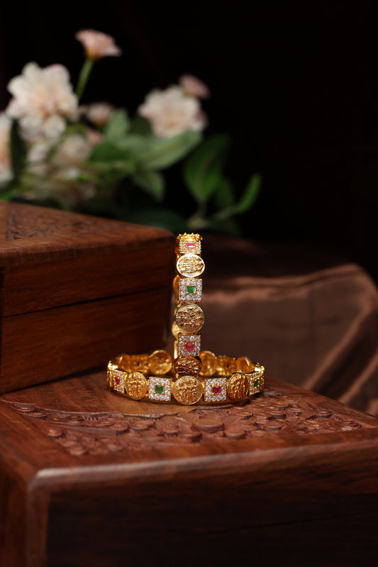 antique coin lakshmi bangles