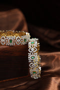 american diamond emerald green bangles