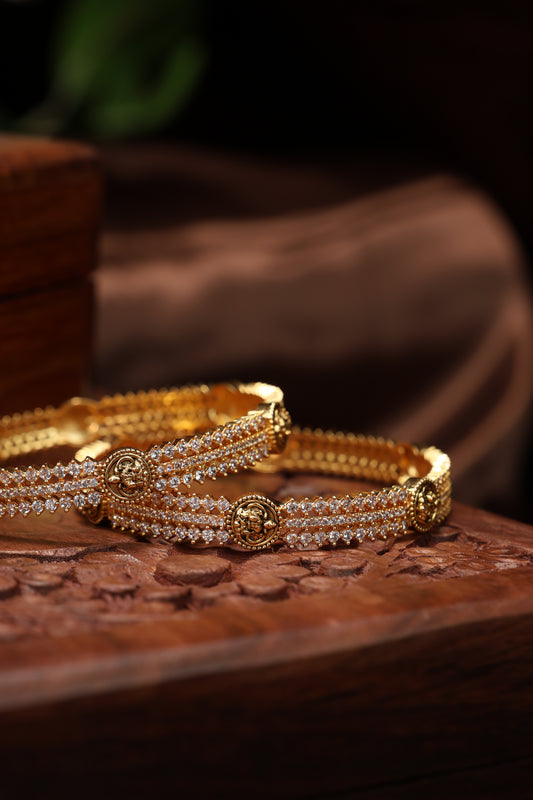 beautifully curated lakshmi coin bangles-2pcs