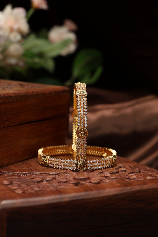 beautifully curated lakshmi coin bangles-2pcs