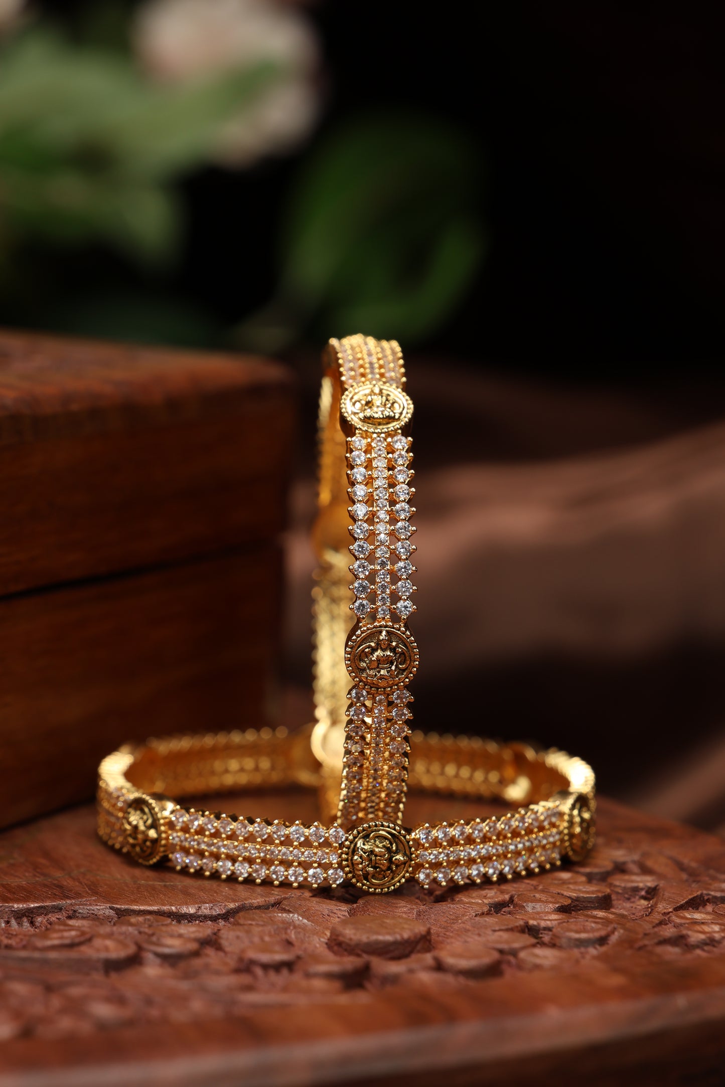 beautifully curated lakshmi coin bangles-2pcs
