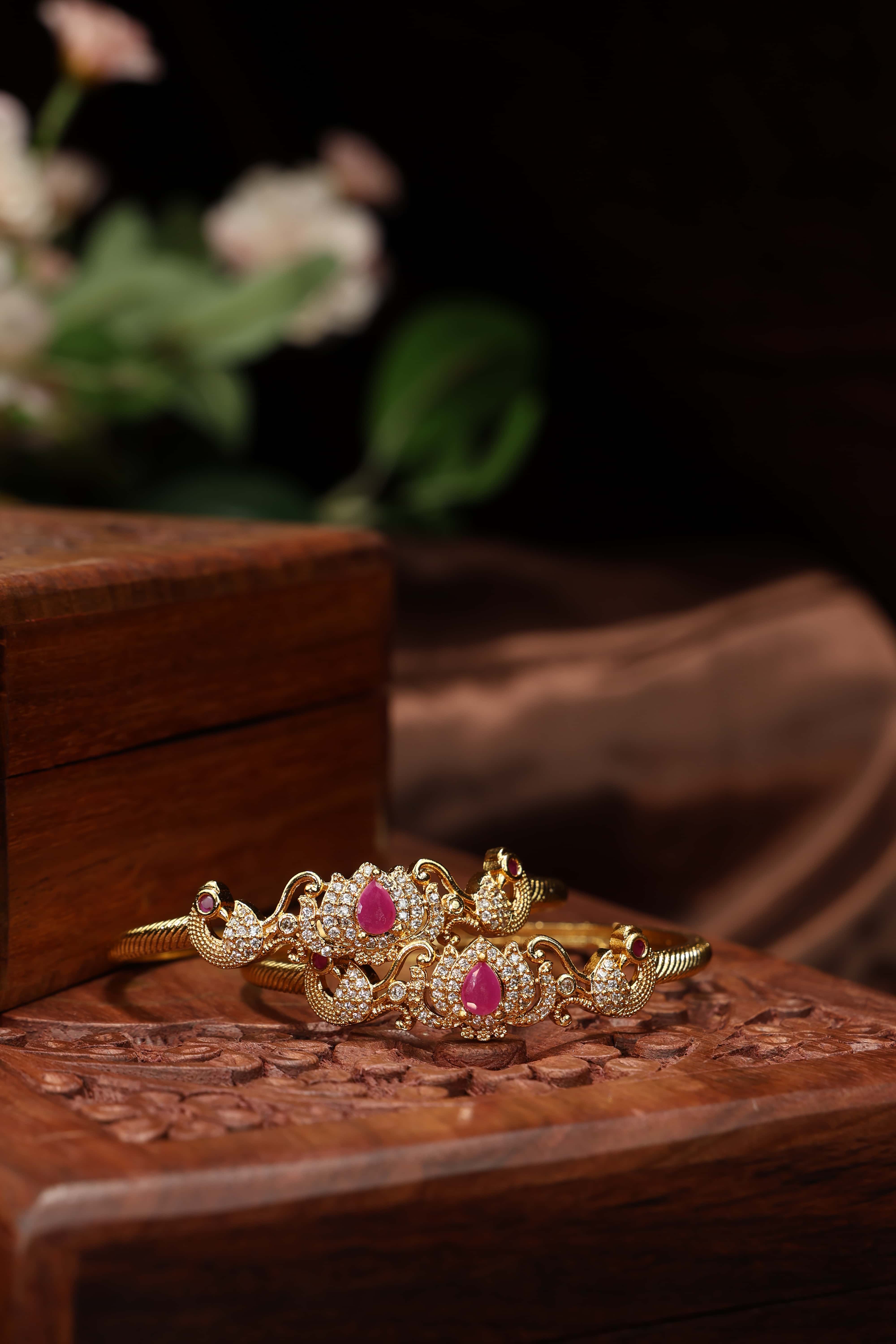 Antique kada bangles -2pcs