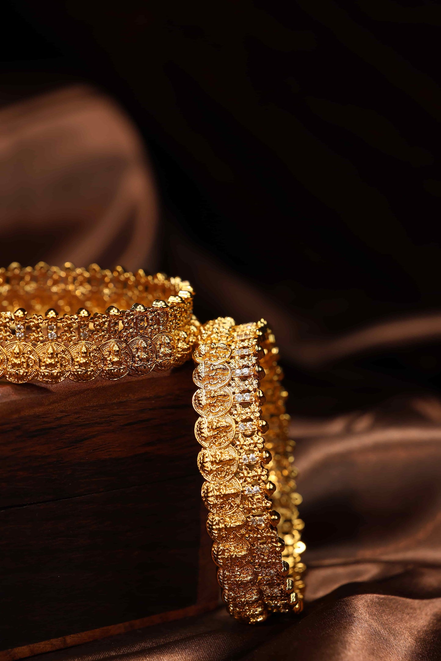 Lakshmi coin bangles antique-2pcs
