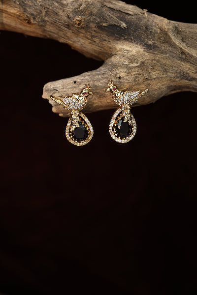 Cute bird motti attigai with Cz stone