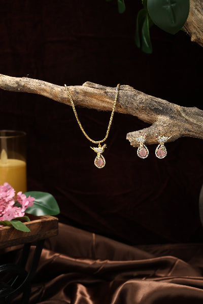 Cute bird motti attigai with Cz stone