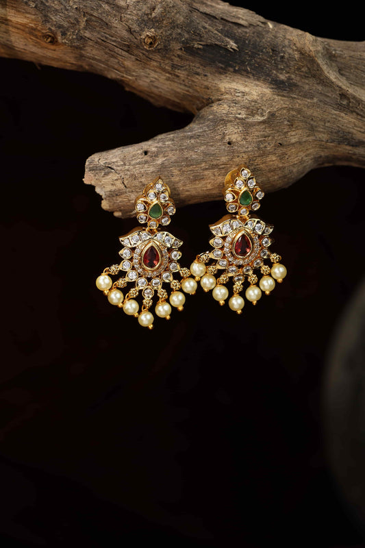 Cz stone attigai with earings