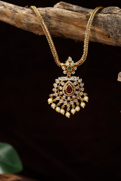 Cz stone attigai with earings