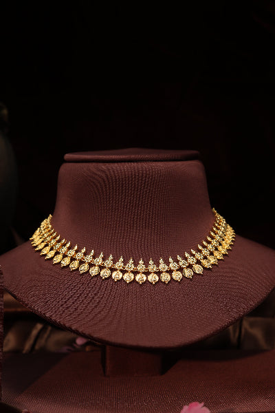 Cute lakshmi coin neclace with studs