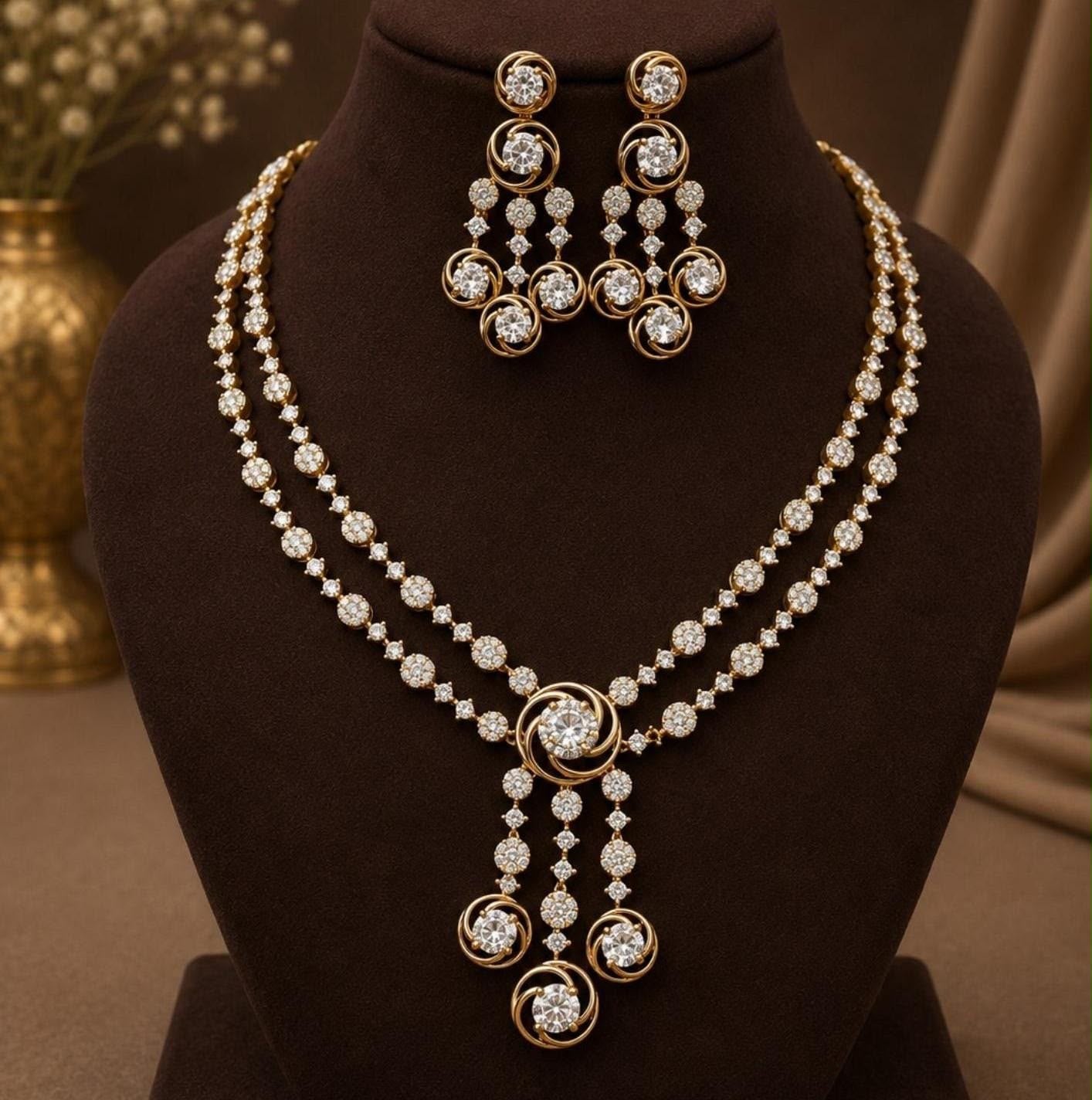 Two layer party wear necklace