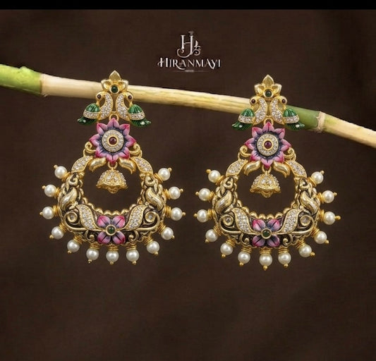 Celebrity inspired Meenakari earrings