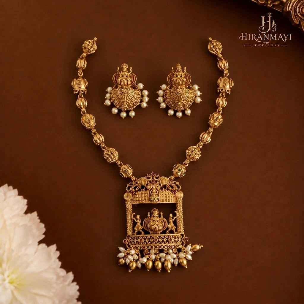 Antique temple design necklace