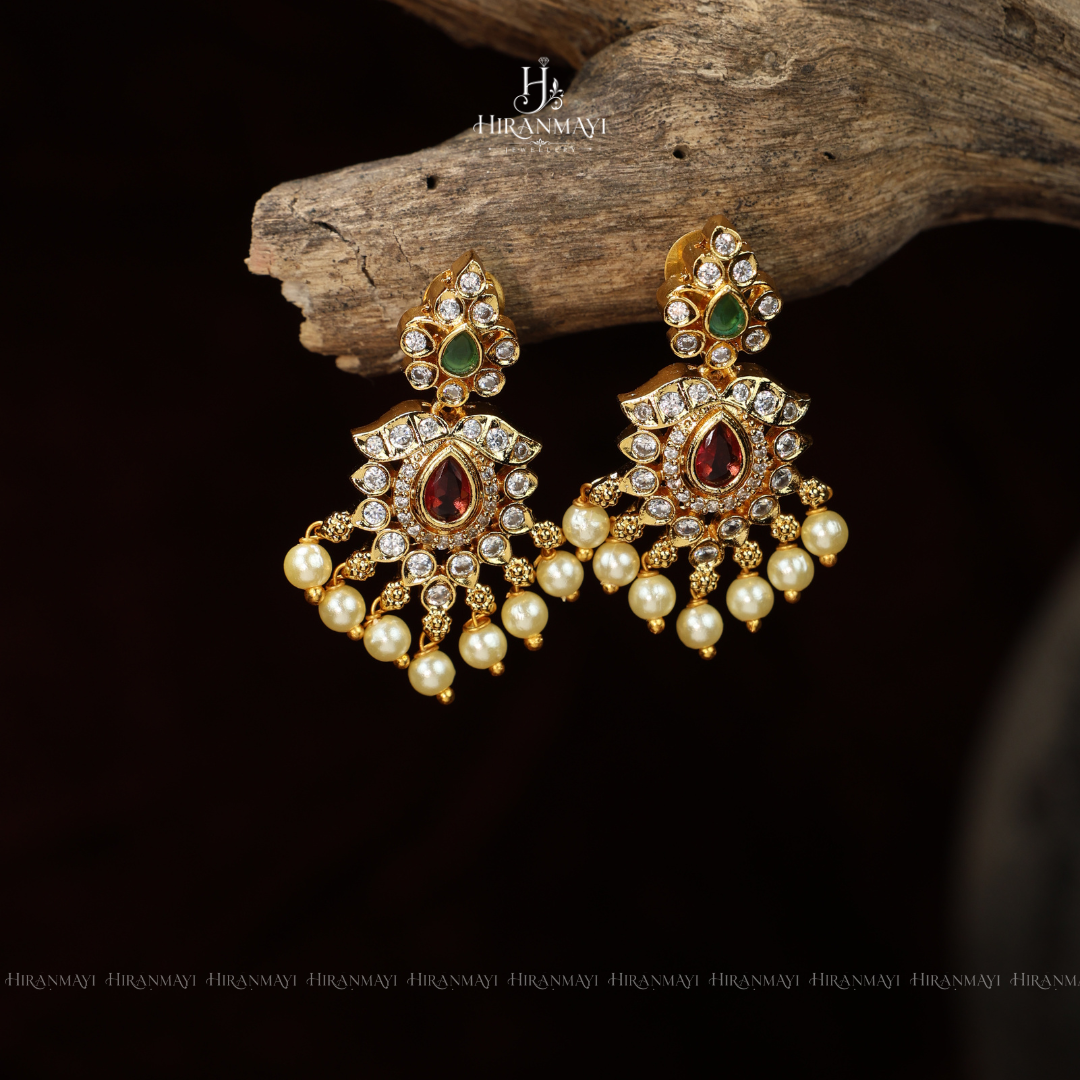Mini Ruby With Emerald Stone Attigai