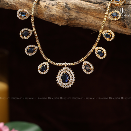 Tear drop hanging necklace