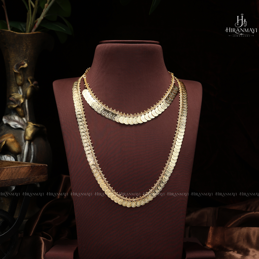 Mini kasu malai necklace and haram