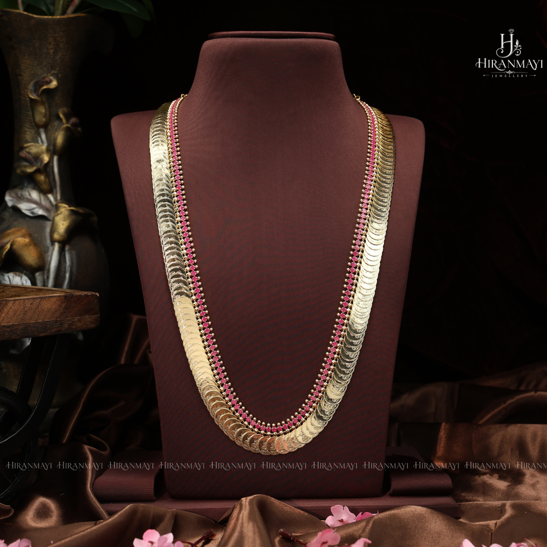 Ruby stone kasu malai