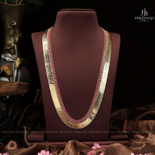 Ruby stone kasu malai