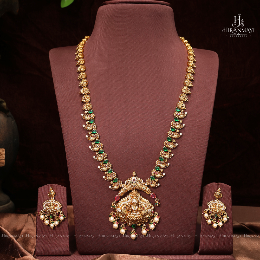 Jadau kundan middle antique necklace