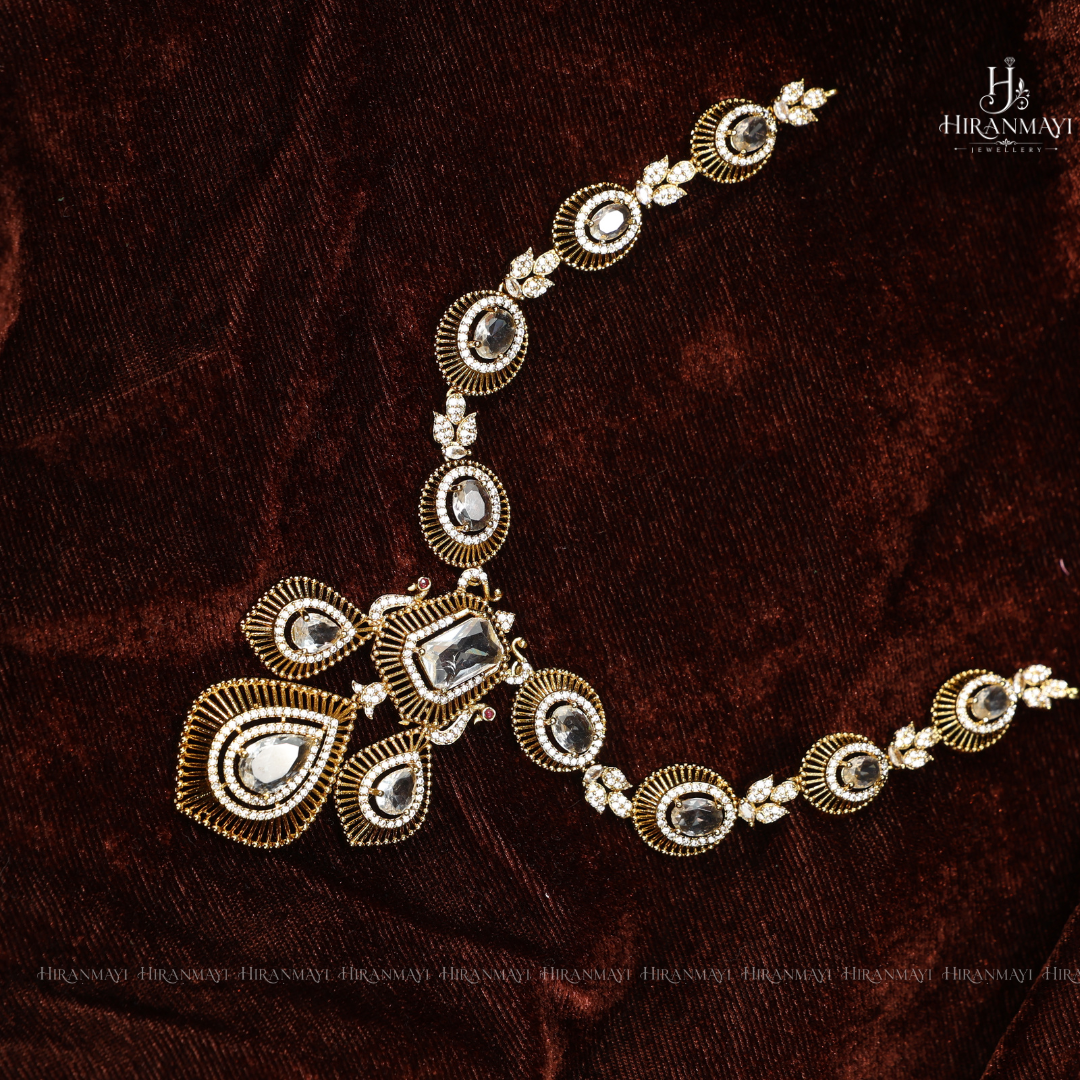 Peacock feathers like design ad necklace rs.1390