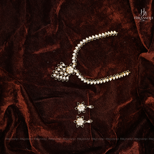 American diamond drop like stone studded necklace
